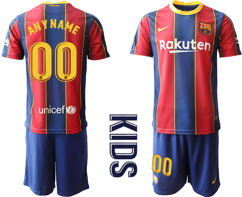 Youth 2020-2021 club Barcelona home customized red Soccer Jerseys->barcelona jersey->Soccer Club Jersey